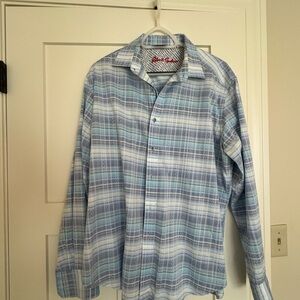 Robert Graham Light Blue Plaid Shirt